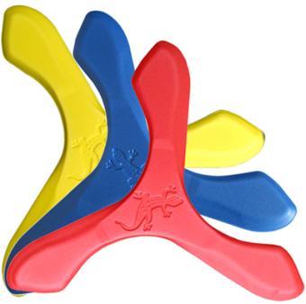 Boomerang Lumineux Lancer-attraper - 21x21 Cm - Plastique Bleu Phosphorescent - Jouet Enfant Intérieur/extérieur