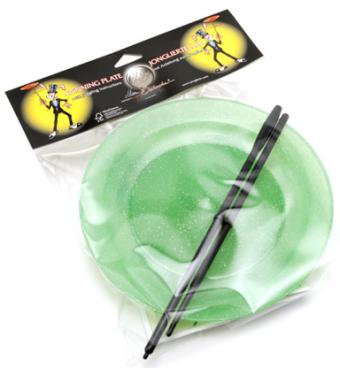 Mr babache assiette glitter blister vert