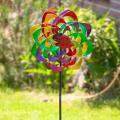 Girouette Metal Fleur Double Arc en Ciel